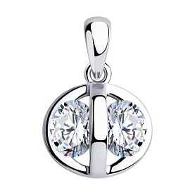 Подвеска SOKOLOV - Серебро 925, Фианит (арт. 94032418)