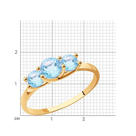 Кольцо SOKOLOV - Золото 375, Топаз (арт. 37716851)