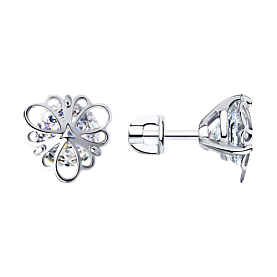Серьги SOKOLOV - Серебро 925, Фианит (арт. 94023745)