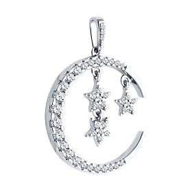 Подвеска SOKOLOV - Серебро 925, Фианит (арт. 94033200)