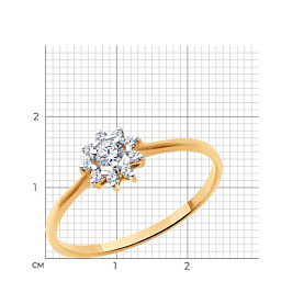 Кольцо Diamant - Золото 585, Фианит (арт. 51-110-02267-1)