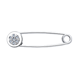 Булавка SOKOLOV - Серебро 925, Фианит (арт. 94040094)