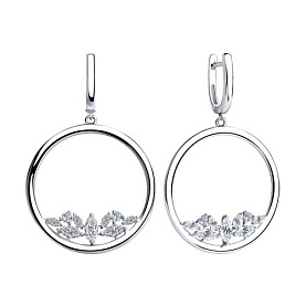 Серьги SOKOLOV - Серебро 925, Фианит (арт. 94023550)