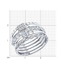 Кольцо SOKOLOV - Серебро 925, Фианит (арт. 94011707)
