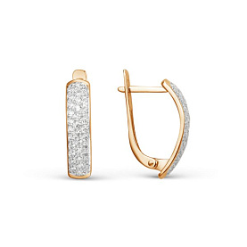 Серьги ЮФ Династия - Золото 375, Фианит (арт. 000502-5102)