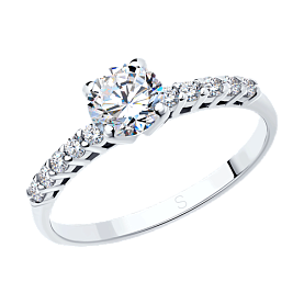 Кольцо SOKOLOV - Серебро 925, Фианит (арт. 94010157)