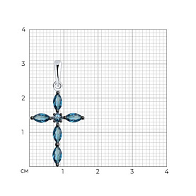 Подвеска Diamant - Золото 585, Топаз лондон (арт. 52-330-02045-2)