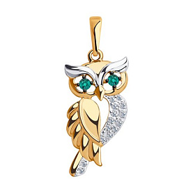 Подвеска SOKOLOV - Золото 585, Фианит (арт. 035632)