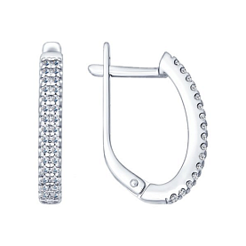 Серьги SOKOLOV - Серебро 925, Фианит (арт. 94021767)