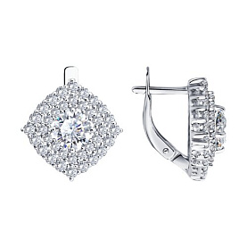 Серьги Diamant - Серебро 925, Фианит (арт. 94-120-02397-1)