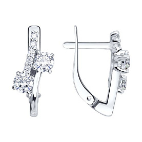 Серьги Diamant - Серебро 925, Фианит (арт. 94-120-02398-1)