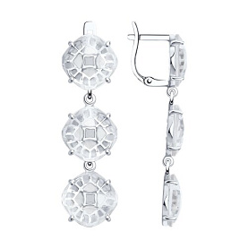 Серьги SOKOLOV - Серебро 925, Горный хрусталь (арт. 92022598)