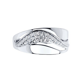 Кольцо SOKOLOV - Серебро 925, Фианит (арт. 94012419)