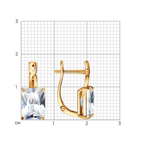 Серьги SOKOLOV - Золото 585, Бриллианит (арт. 0201042)