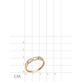Кольцо ЮФ Династия - Золото 375, Фианит (арт. 000901-5102)