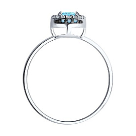 Кольцо SOKOLOV - Серебро 925, Топаз, Фианит (арт. 92014903)