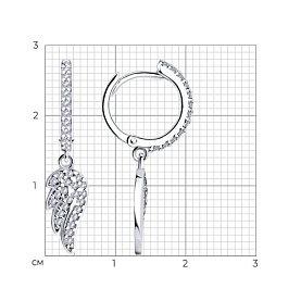 Серьги SOKOLOV - Серебро 925, Фианит (арт. 94025730)