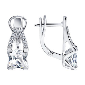 Серьги SOKOLOV - Серебро 925, Фианит (арт. 94027804)