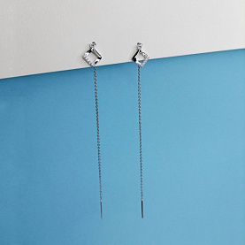 Серьги Галатея - Серебро 925, Фианит (арт. 3564.1)