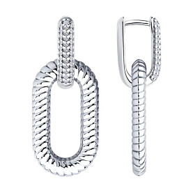 Серьги Diamant - Серебро 925, Фианит (арт. 94-121-02246-2)