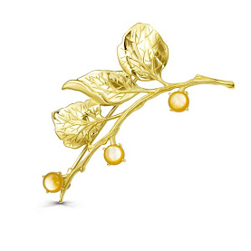 Брошь Кабаровских - Серебро 925, Перламутр (арт. 5-212-86387)