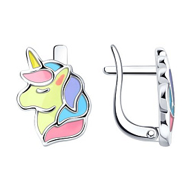 Серьги SOKOLOV - Серебро 925, Эмаль (арт. 94024308)