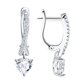 Серьги SOKOLOV - Серебро 925, Фианит (арт. 94027289)