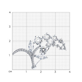 Брошь Diamant - Серебро 925, Фианит (арт. 94-140-01411-1)