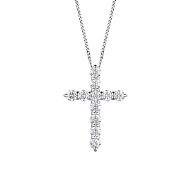 Колье Дар - Серебро 925, Синтетический муассанит (арт. Кц-2506рс16128)