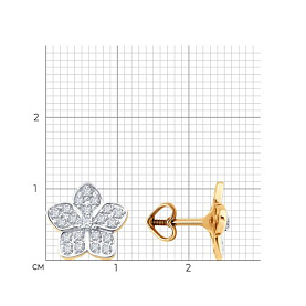 Серьги Diamant - Золото 585, Фианит (арт. 51-122-02838-1)