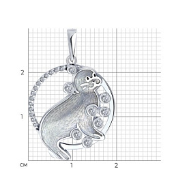 Подвеска Diamant - Серебро 925, Фианит, Эмаль (арт. 94-130-02272-1)