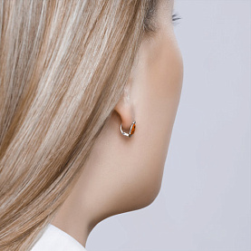 Серьги SOKOLOV - Серебро 925, Фианит, Эмаль (арт. 94023594)