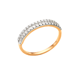 Кольцо ЮФ Династия - Золото 585, Фианит (арт. 000511-1102)