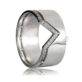 Кольцо Галатея - Серебро 925, Фианит (арт. 2485.1)