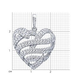 Подвеска SOKOLOV - Серебро 925, Фианит (арт. 94033294)