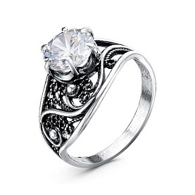 Кольцо Красная пресня - Серебро 925, Фианит (арт. 23813358)