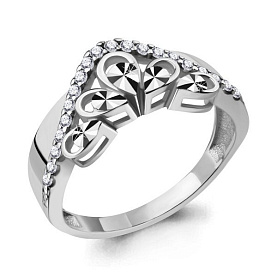 Кольцо Аквамарин - Серебро 925, Фианит (арт. 68847А.5)