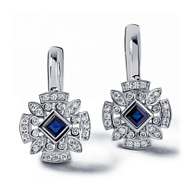 Серьги Platinum Lab. - Платина 950 (арт. ПС-275С-02)