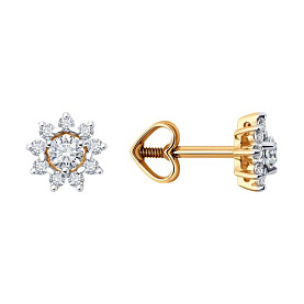 Серьги Diamant - Золото 585, Фианит (арт. 51-122-02267-1)