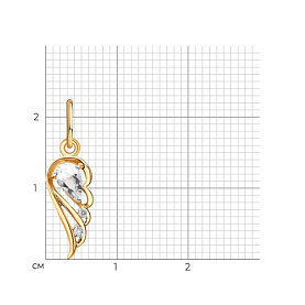Подвеска SOKOLOV - Золото 585, Топаз, Фианит (арт. 732967)