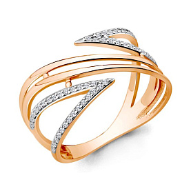 Кольцо Аквамарин - Серебро 925, Фианит (арт. 64557А.6)