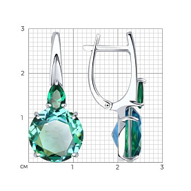 Серьги SOKOLOV - Серебро 925, Синтетический ситалл , Фианит (арт. 92022234)