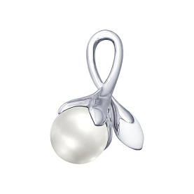Подвеска SOKOLOV - Серебро 925, Жемчуг имитация, Эмаль (арт. 94031970)