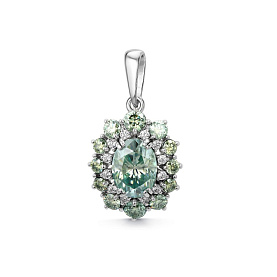 Подвеска Дар - Серебро 925, Синтетический муассанит (арт. П-5166рс1613900)