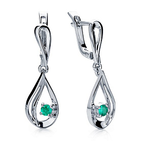 Серьги Platinum Lab. - Платина 950 (арт. ПС-068И-01)