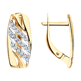 Серьги SOKOLOV - Золото 585, Фианит (арт. 028205)