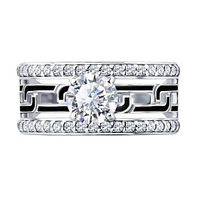 Кольцо Diamant - Серебро 925, Фианит, Эмаль (арт. 94-110-00247-1)
