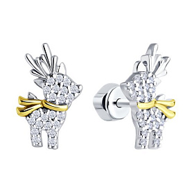 Серьги SOKOLOV - Серебро 925, Фианит (арт. 94026673)