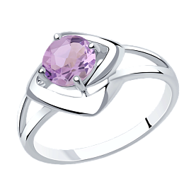 Кольцо Diamant - Серебро 925, Аметист (арт. 94-310-00605-2)