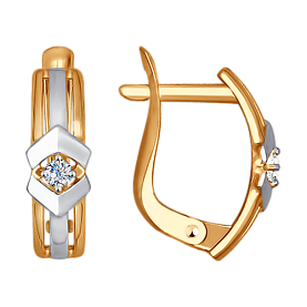 Серьги SOKOLOV - Золото 375, Фианит (арт. 027419-4)